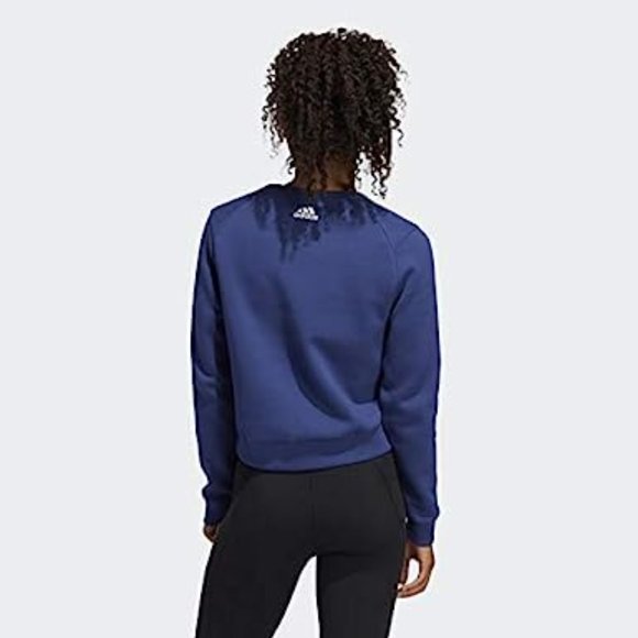 ADIDAS Women's 3-Stripes Blue Performance Sweatshirt XS - Picture 7 of 7